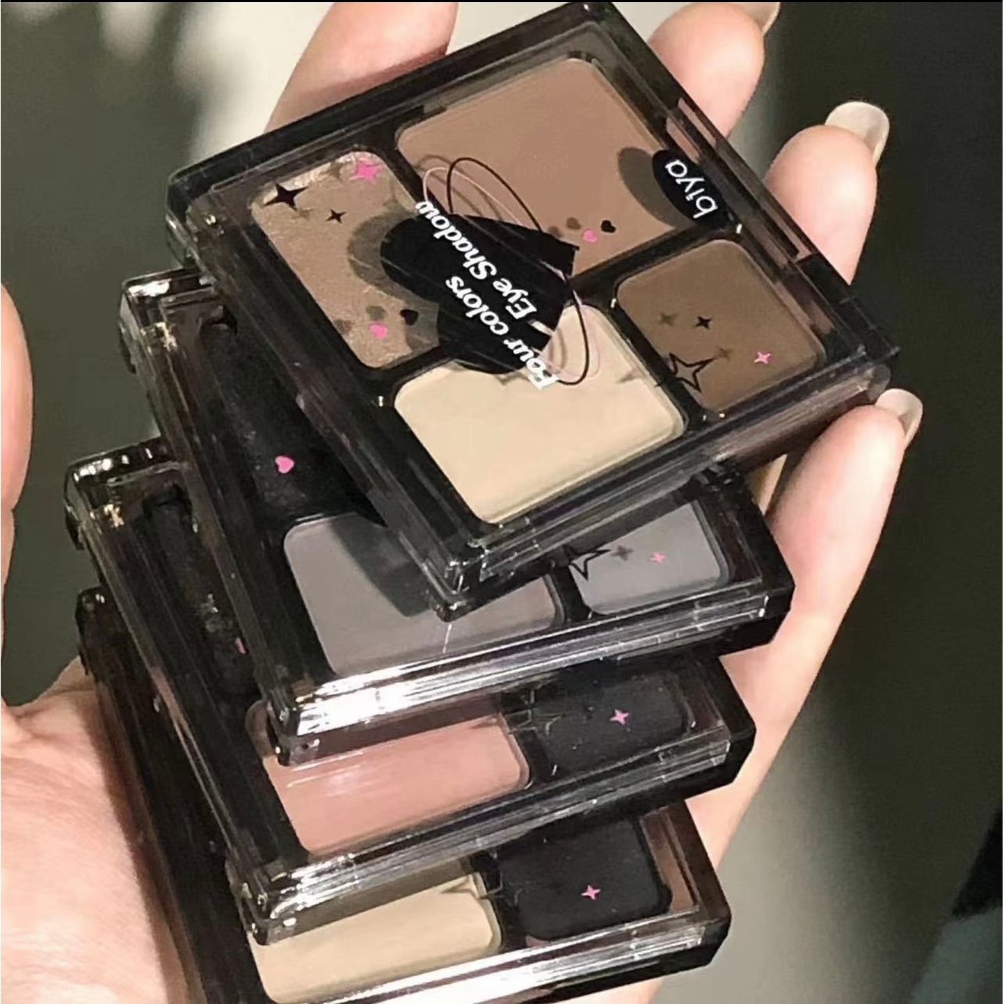 【新疆包邮】冷系微醺四色眼影盘防水持久学生超闪不脱妆便携细腻