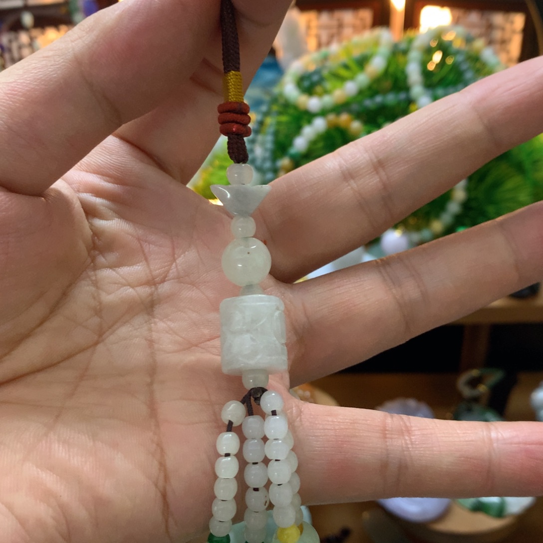 翡翠未镶嵌手绳翡翠车挂