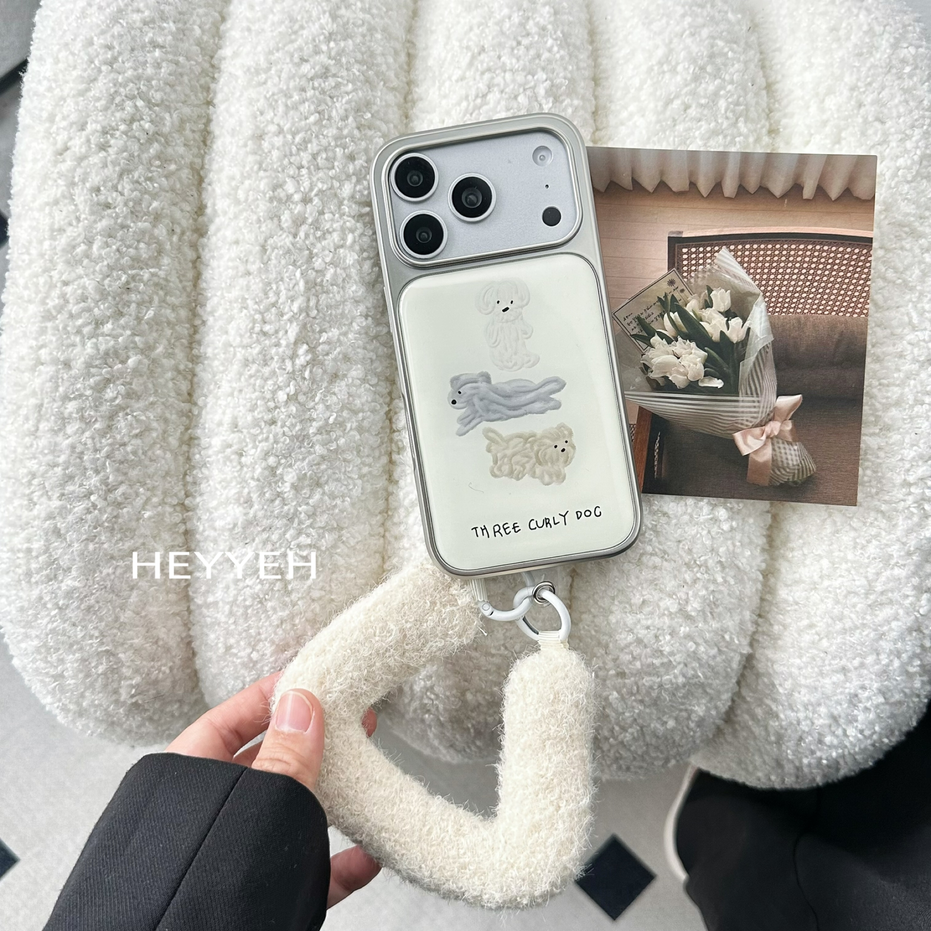 韩式秋冬温柔油画狗狗适用iPhone17pro max苹果16手机壳15防摔14
