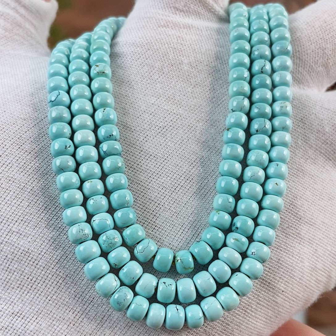 绿松石珠宝奇石未镶嵌5mm