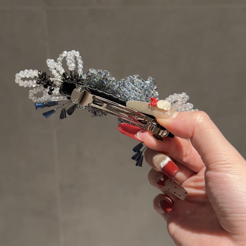 茜子风系列高定鸭嘴网红发饰头饰