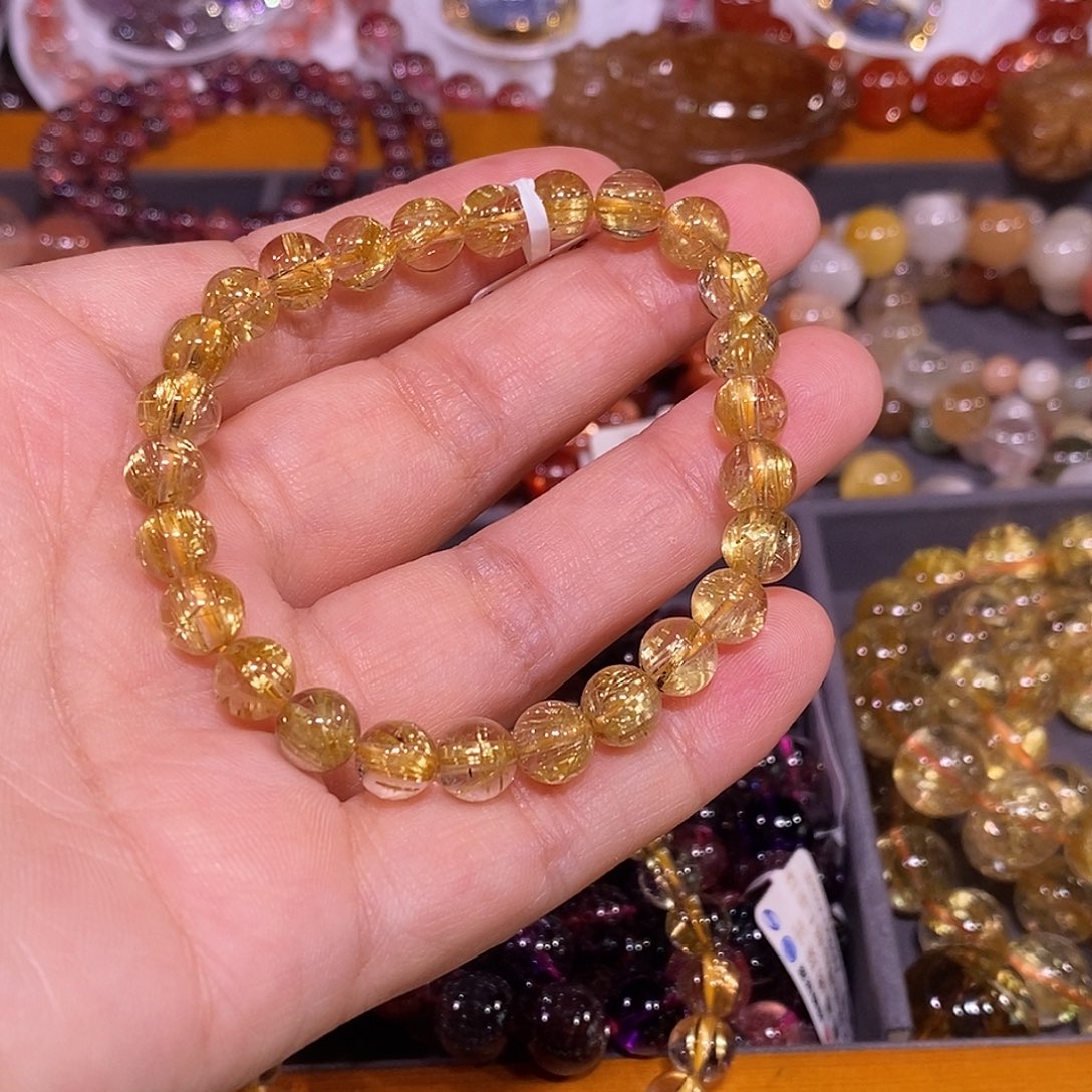 未镶嵌手链水晶金发晶7