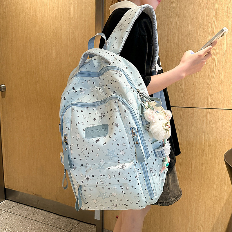2025新款小清新中小学生书包女学院大学生双肩包森系大容量双背包