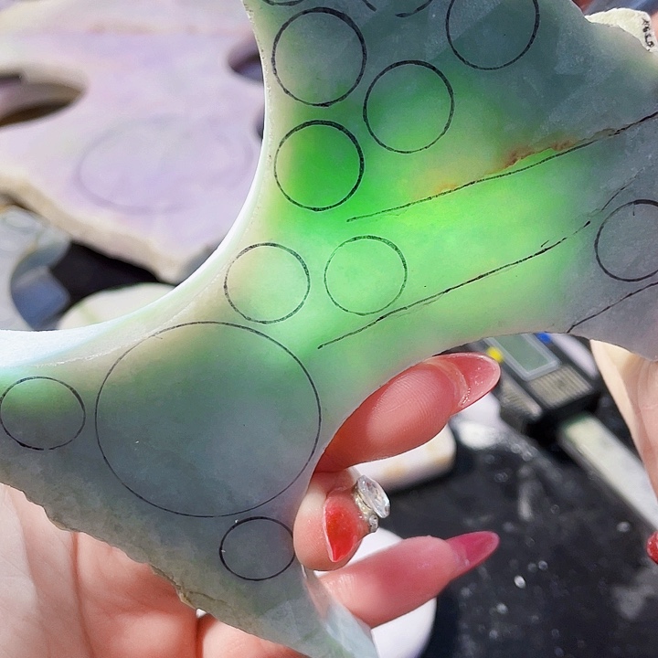 翡翠配石纯天然天然