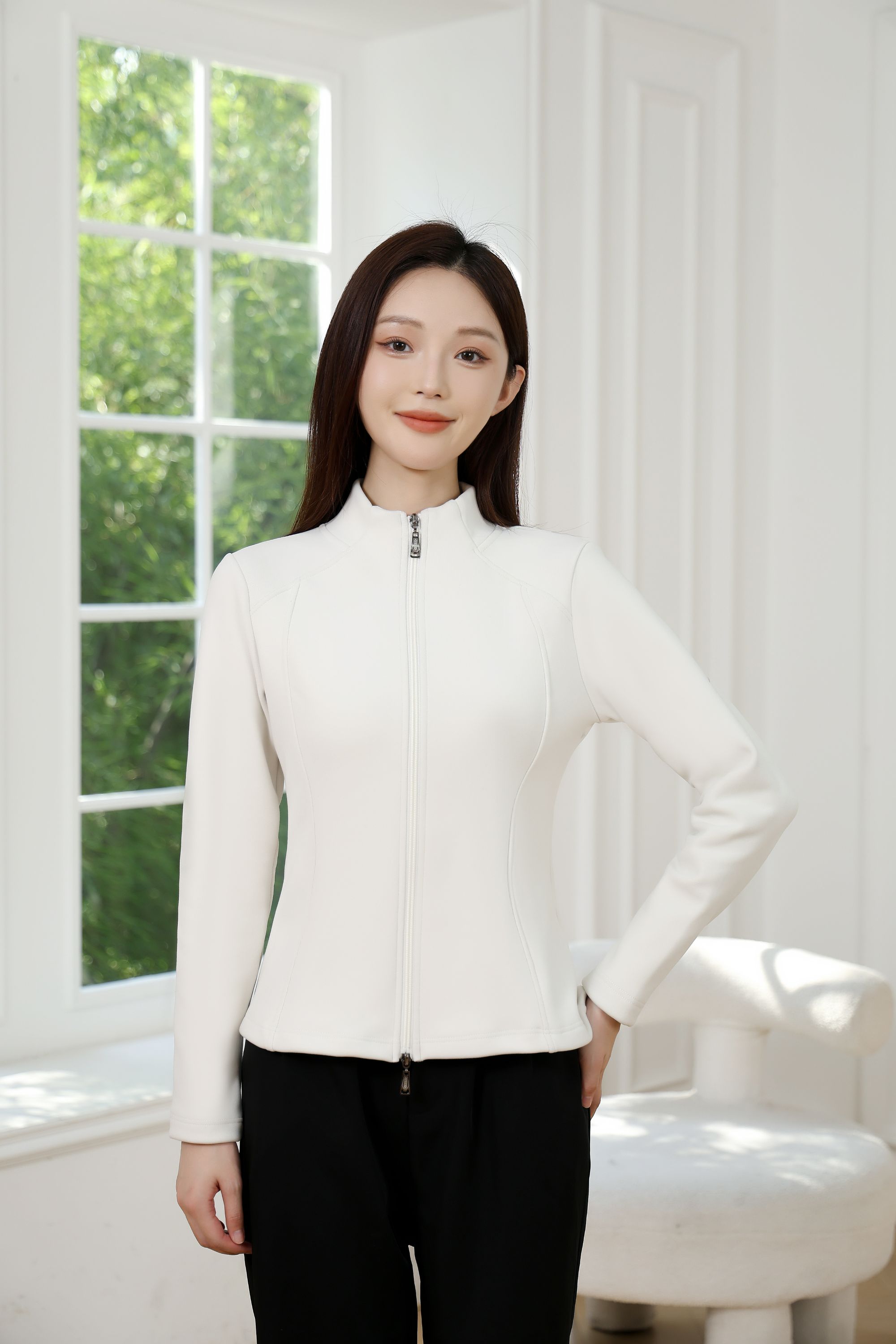 秋冬季立领外套加厚双拉链石墨烯抗菌小蛮腰百搭款（经典款）806