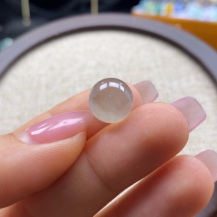 翡翠未镶嵌吊坠(不含链)翡翠冰茶圆珠