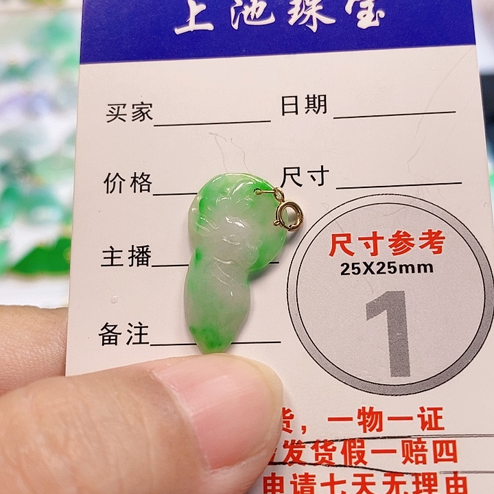【闪购商品】翡翠颈饰18K金镶嵌翡翠