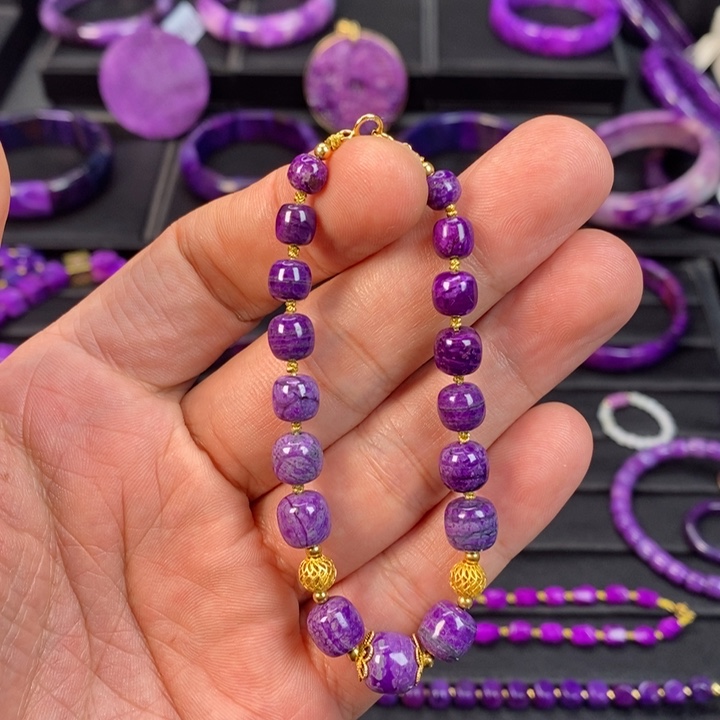 苏纪石（舒俱来）手链18K金镶嵌