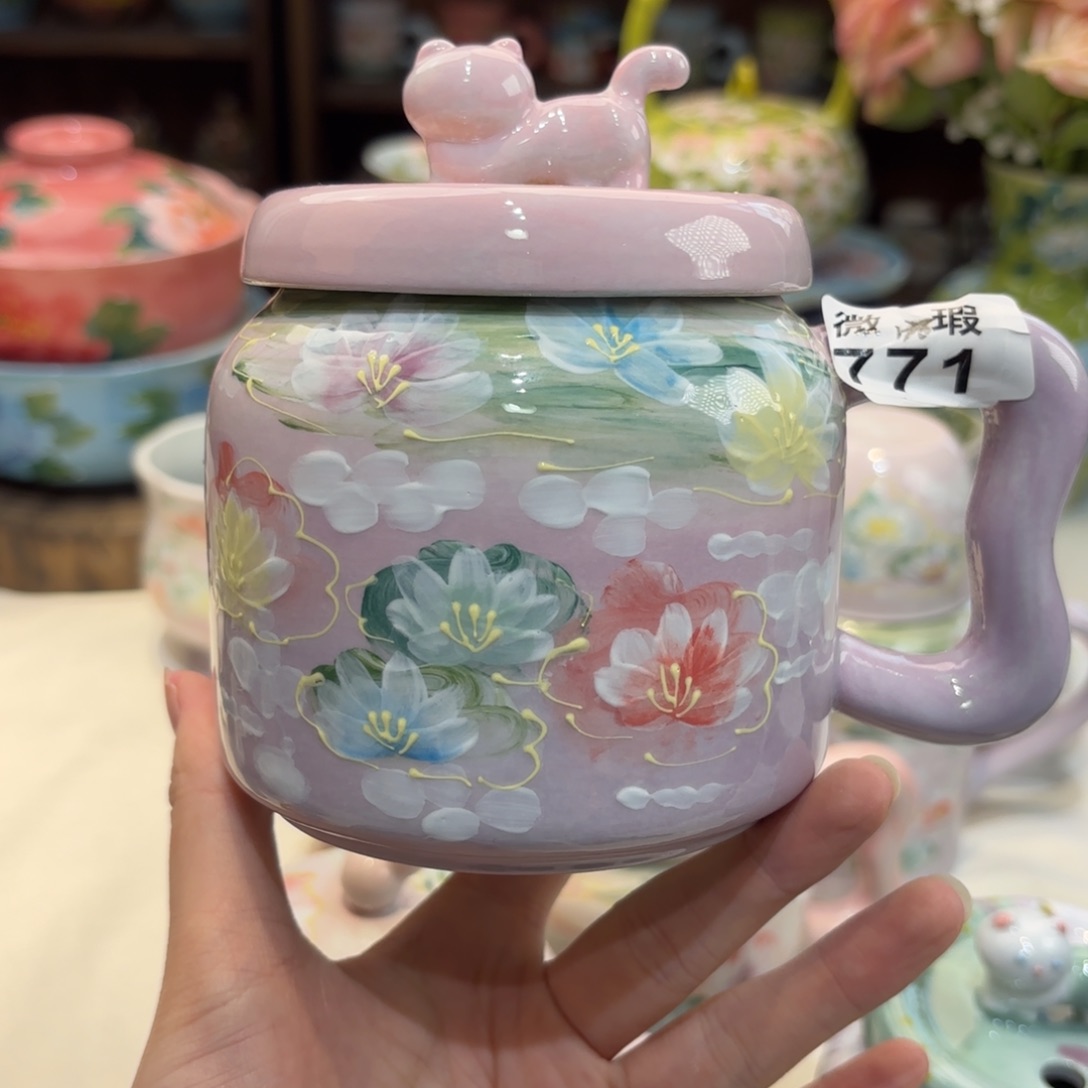 景德镇手绘高温釉下彩陶瓷茶具