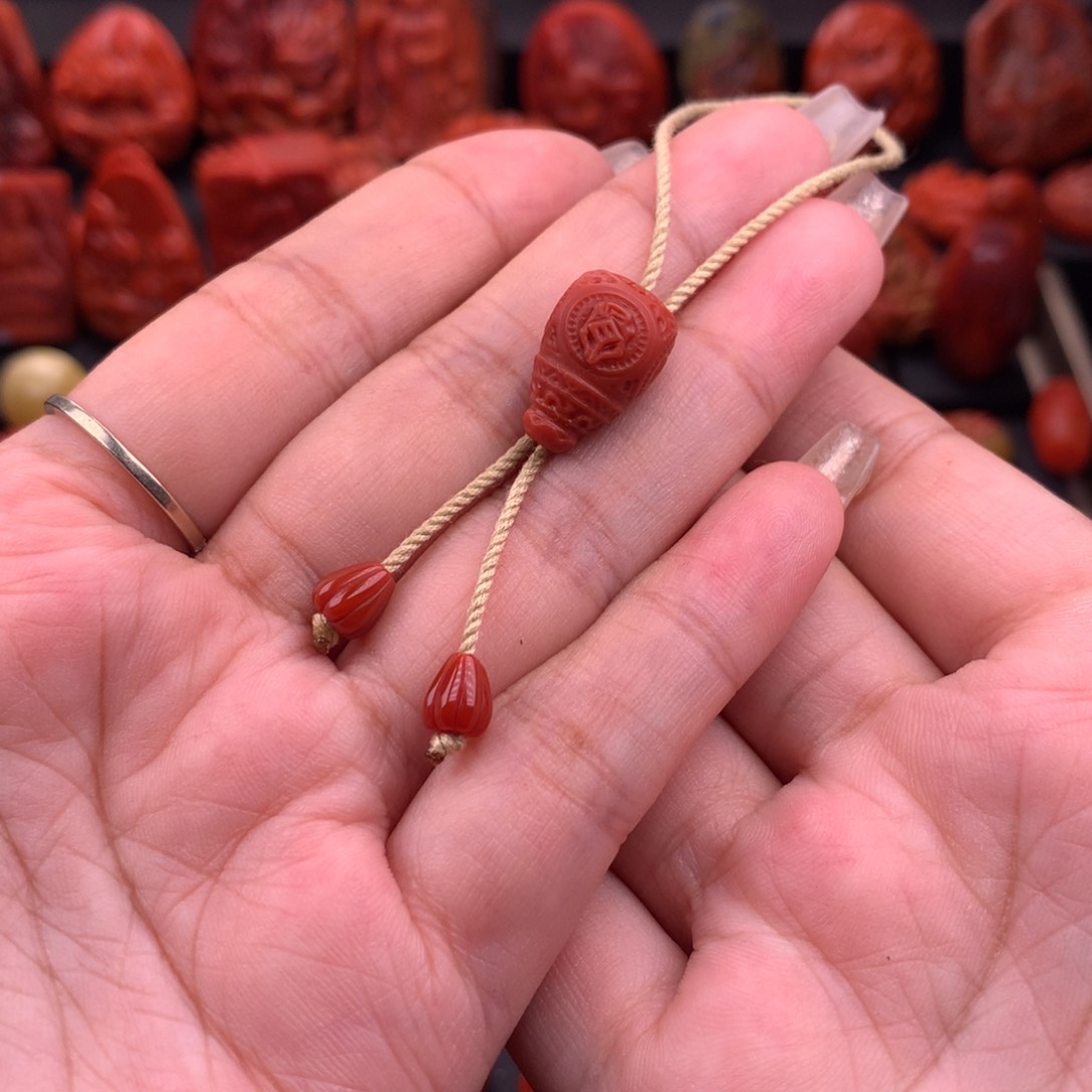 南红玛瑙南红川料精工原矿配饰套装未镶嵌