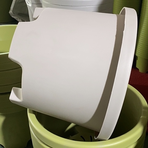 树脂球根盆4号灰白无托5个