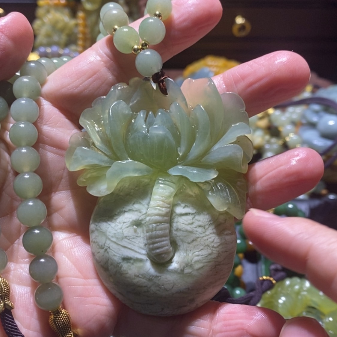 【闪购商品】岫玉毛衣链未镶嵌