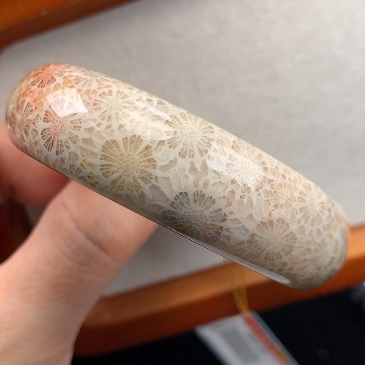 【闪购商品】硅化珊瑚（珊瑚玉）手镯未镶嵌（3号）53.8捡漏大花！