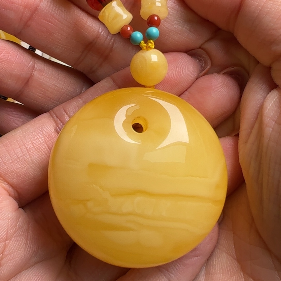 蜜蜡毛衣链未镶嵌无优化