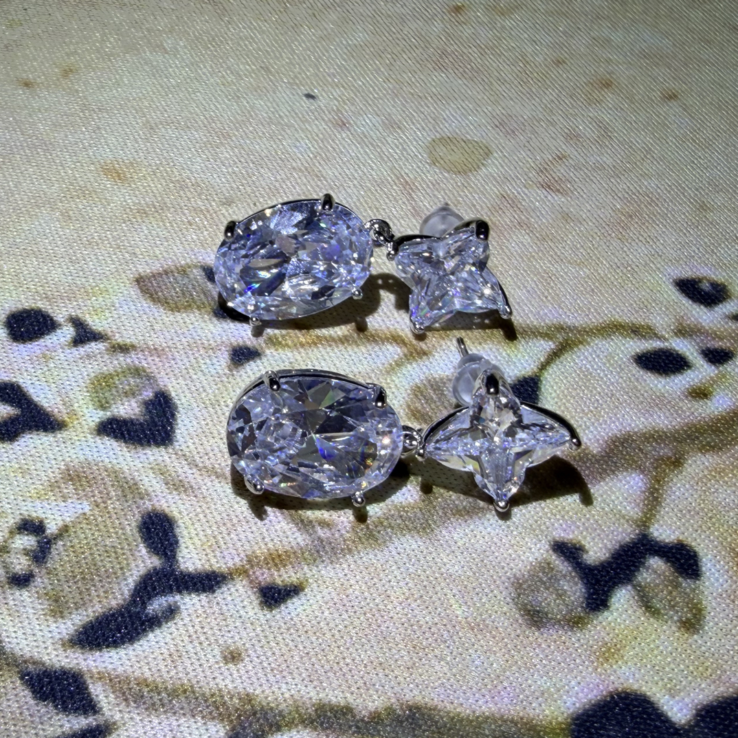 [南非甄选】NFZX 高端定制 LC-1674 草草水滴耳饰