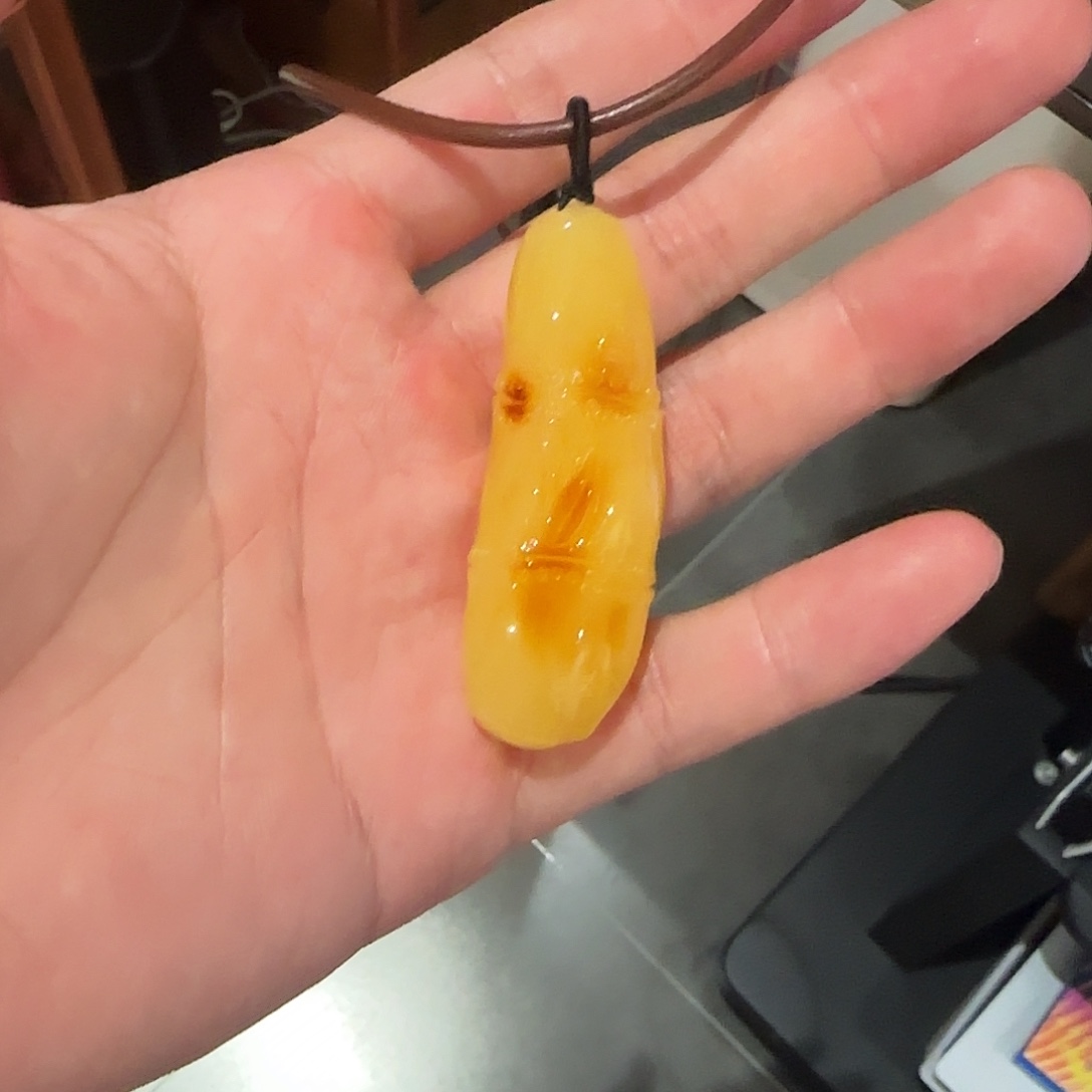 屁***糖水晶玻璃吸管款蜜蜡竹节一个