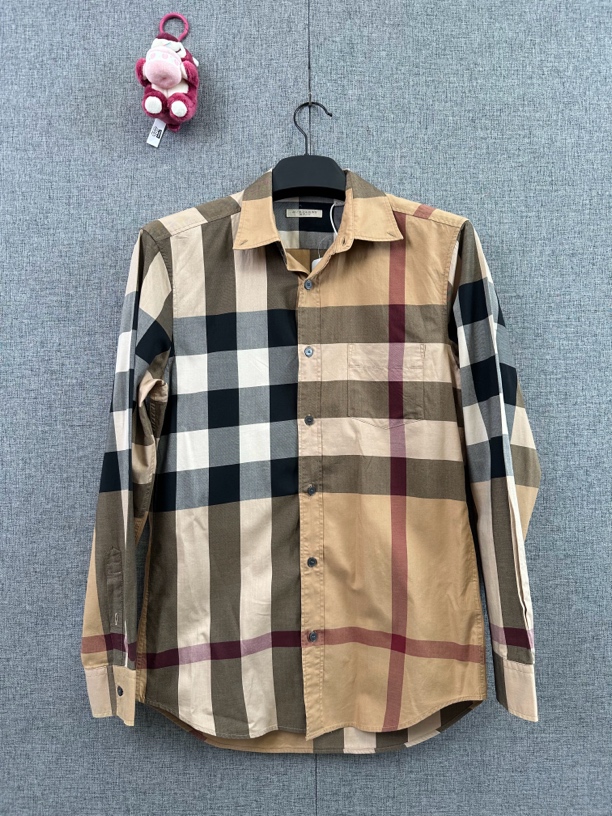 95新 BURBERRY/博柏利 s码/巴宝莉 经典格子衬衫/r294