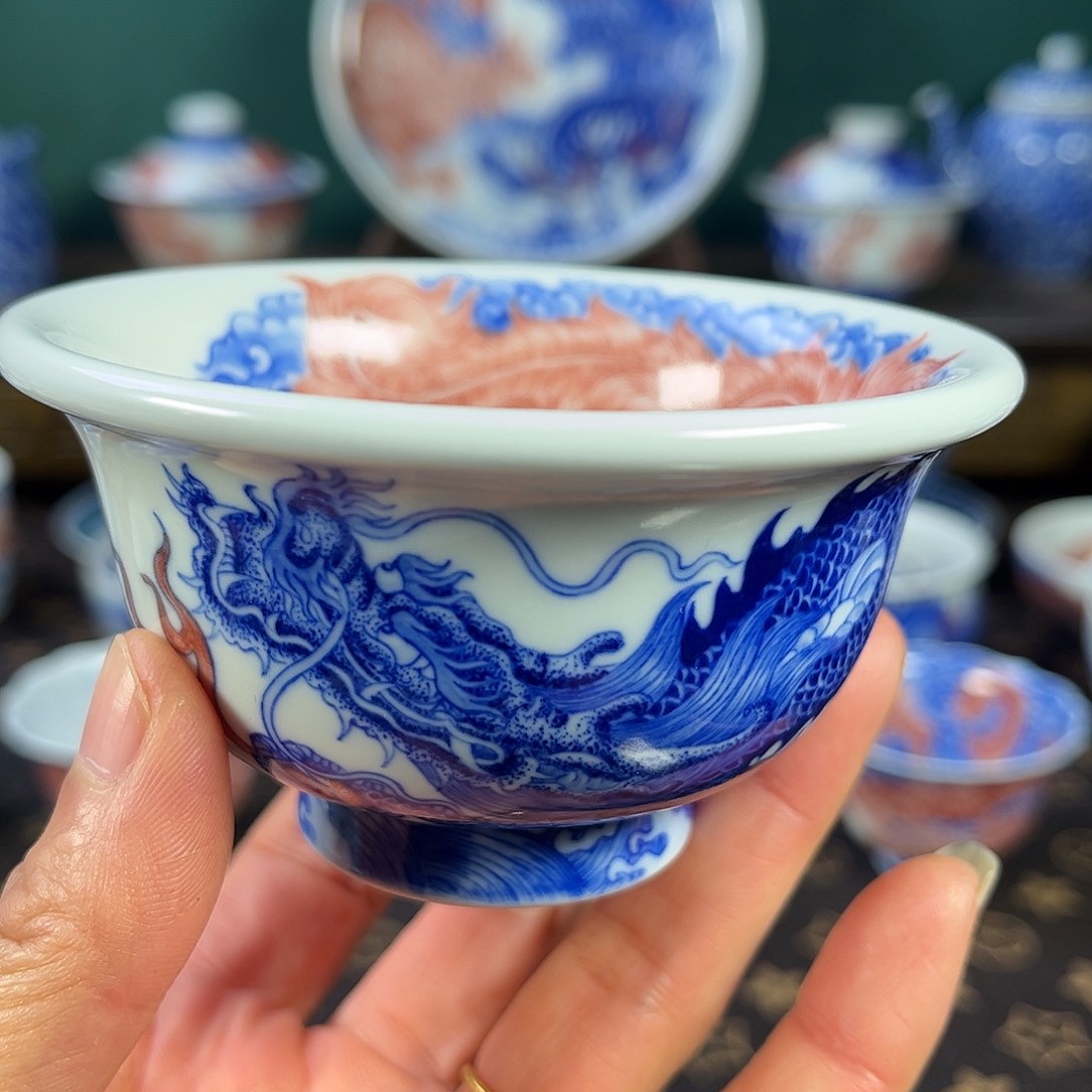 瓷片景德镇市自成堂手工手绘