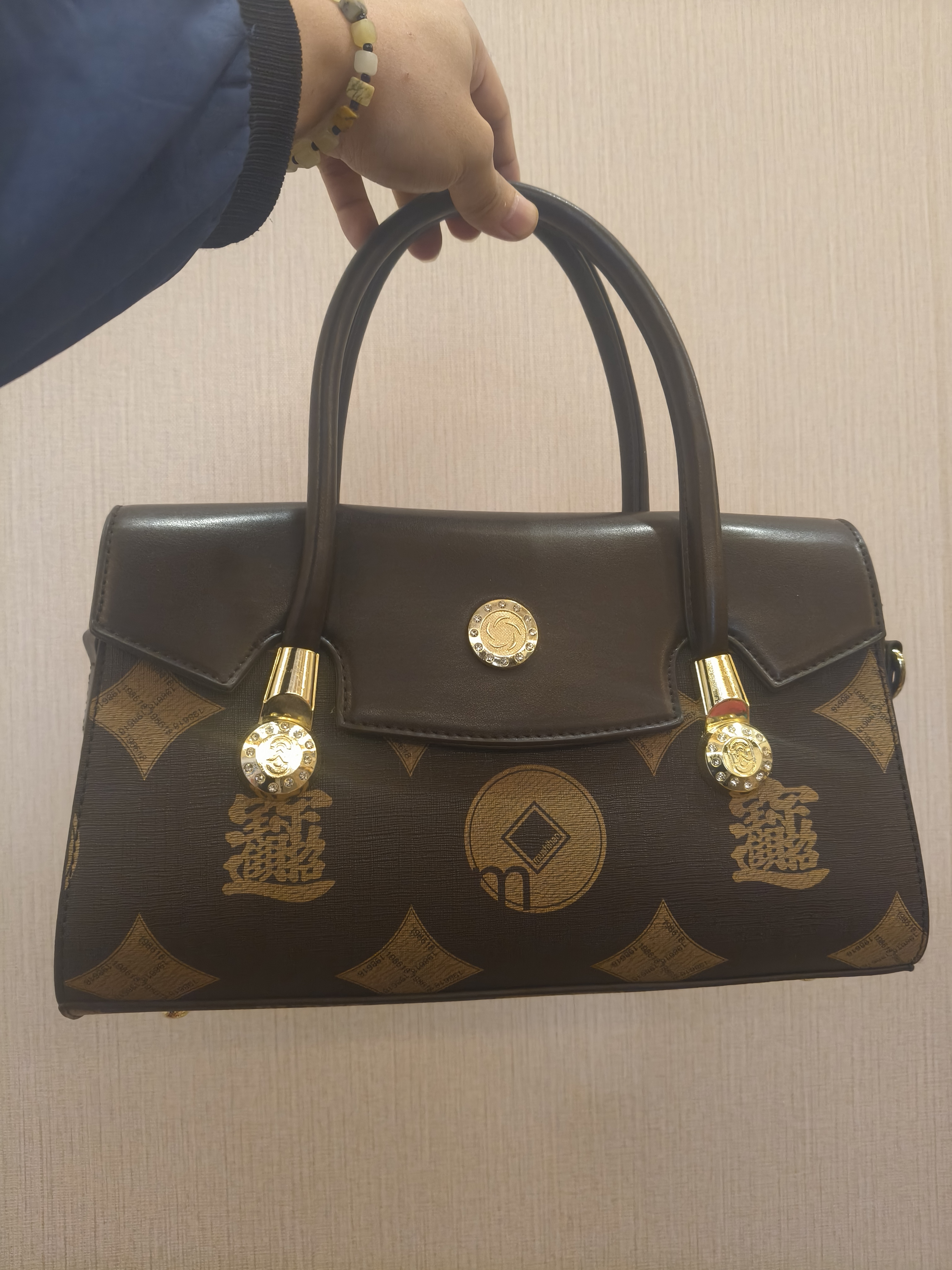 2024年新款时尚百搭轻奢潮流简约单肩女包6843咖啡色