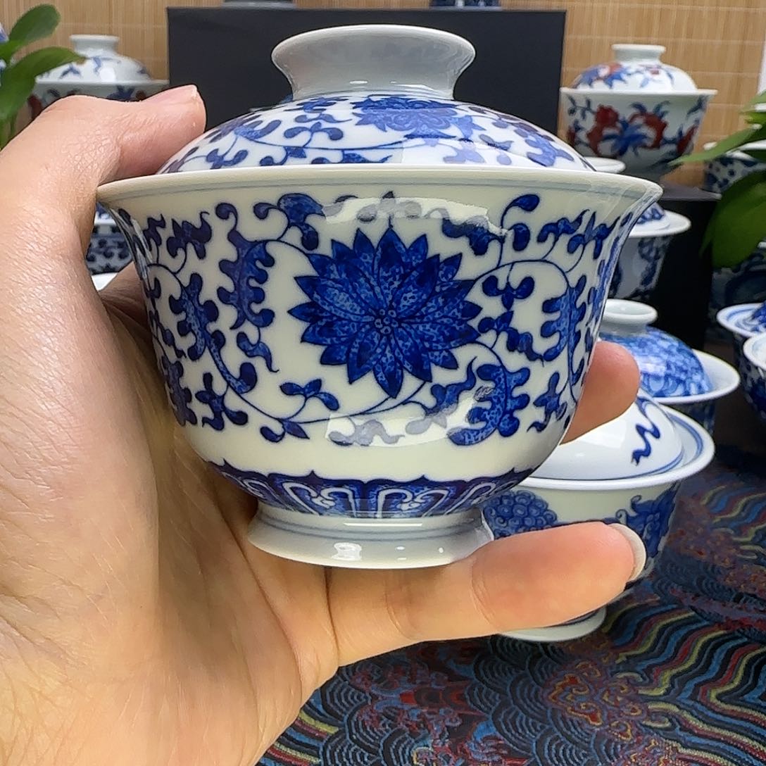 微瑕全手绘景德镇陶瓷艺术茶具