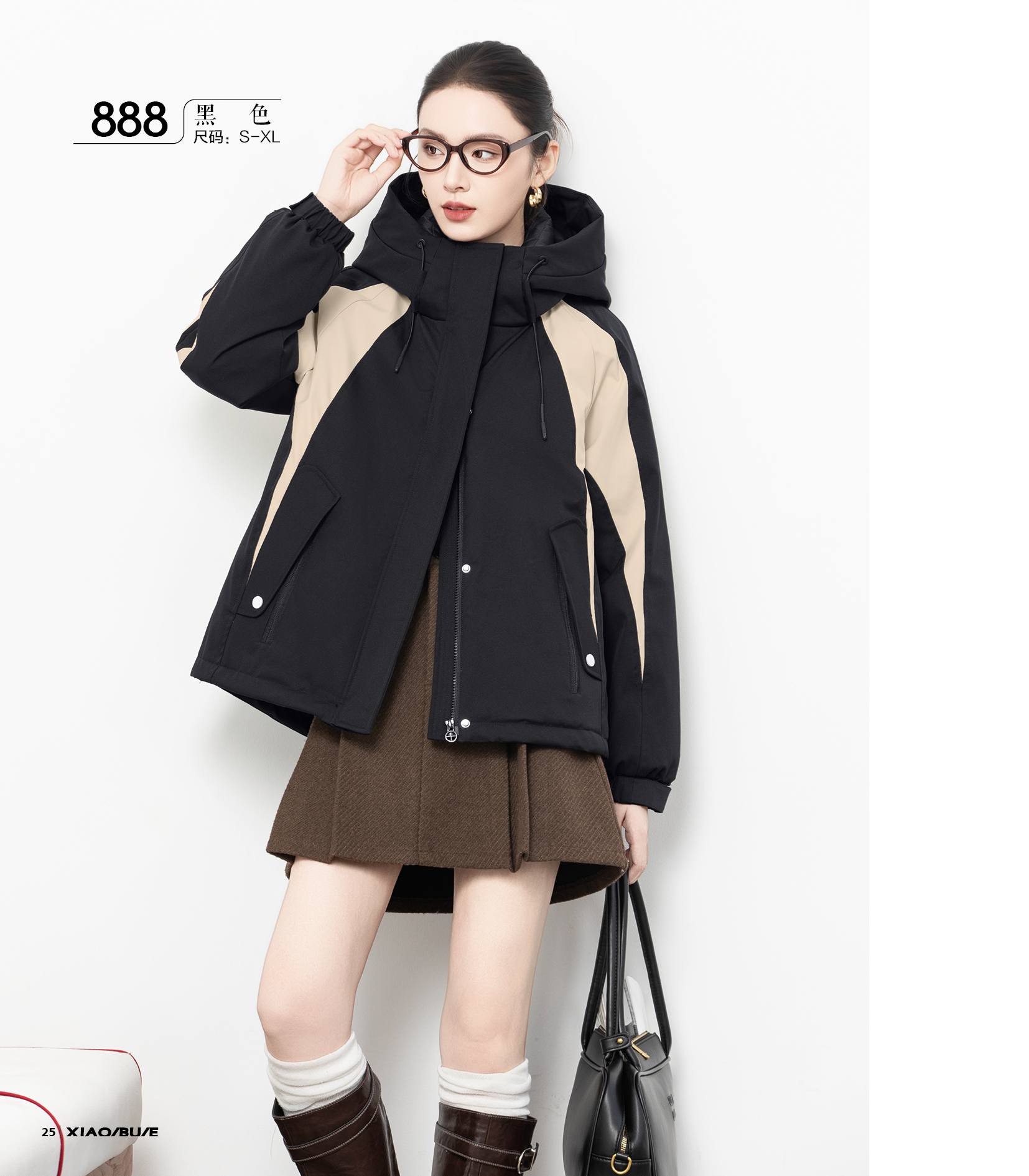 888运动连帽常规款时尚拉链户外羽绒服