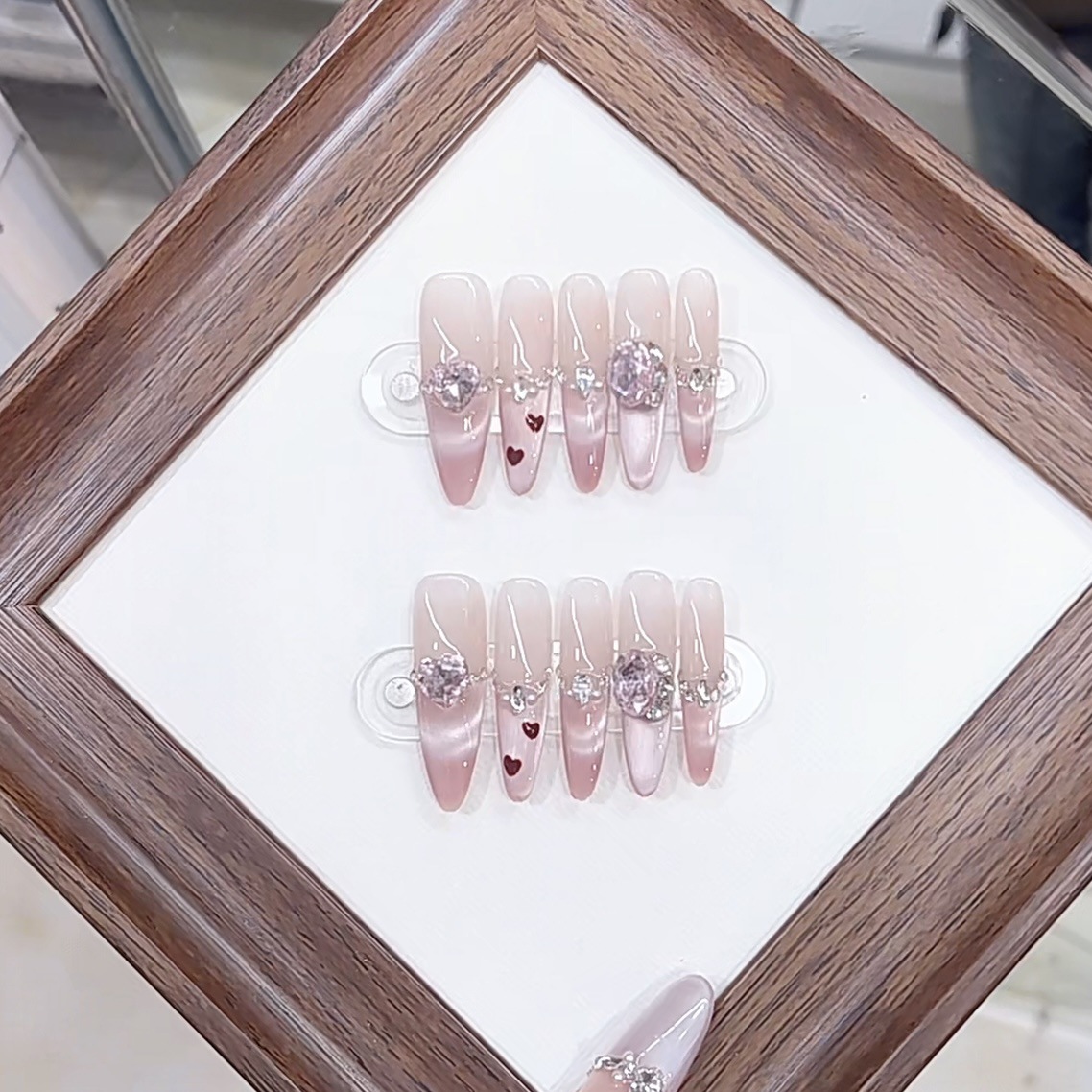 3000 NAIL “甜心小姐”设计师高定原创纯手工高级感猫眼显白穿戴甲