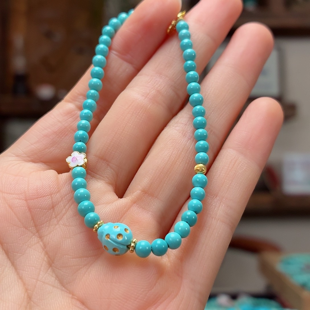 18K金镶嵌绿松石珠宝奇石