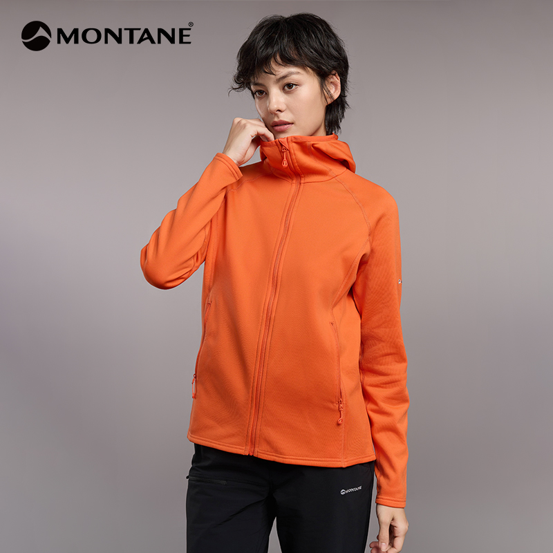 流光风MONTANE盟泰恩FURY LITE HOODIE女轻量连帽抓绒衣外套FFULH