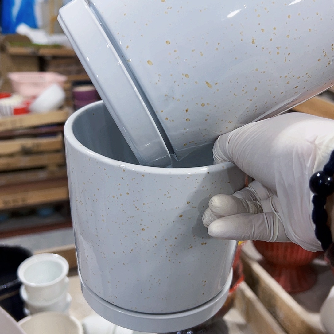 有孔，外贸尾单陶瓷花盆凑单10米包邮