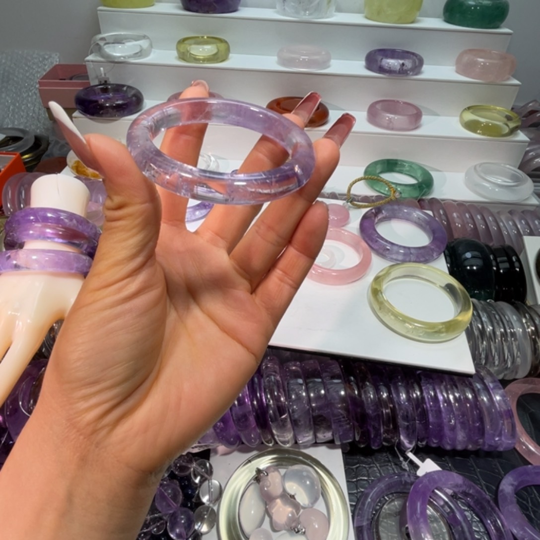 手镯水晶未镶嵌手镯55.6圈口20号