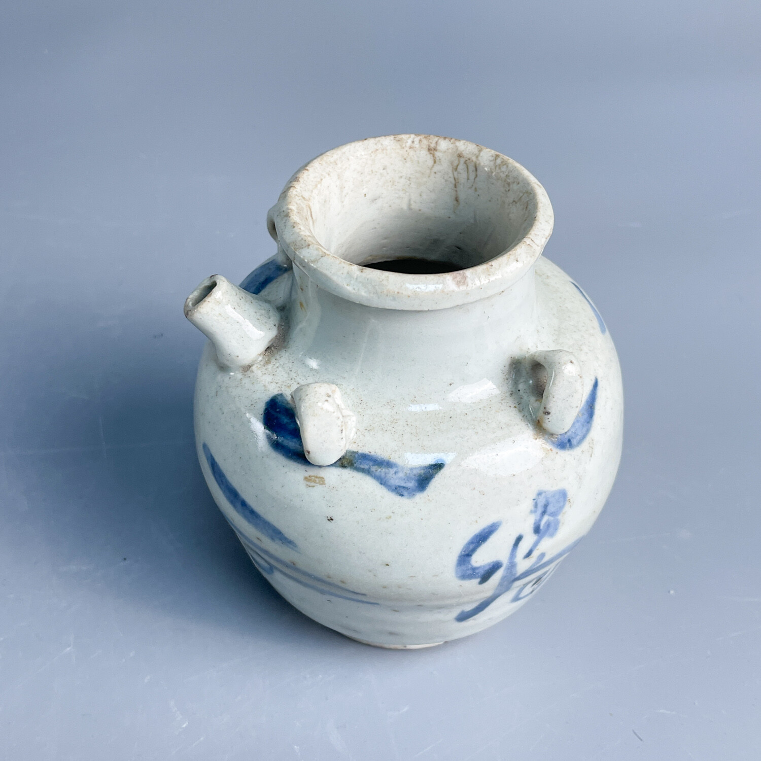 明晚期 青花直四系壶3-M25LC002829-02