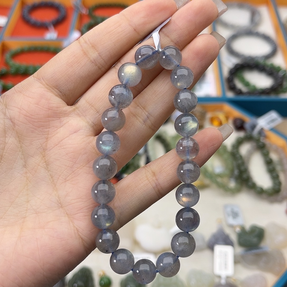 手链水晶未镶嵌w5灰月光10mm