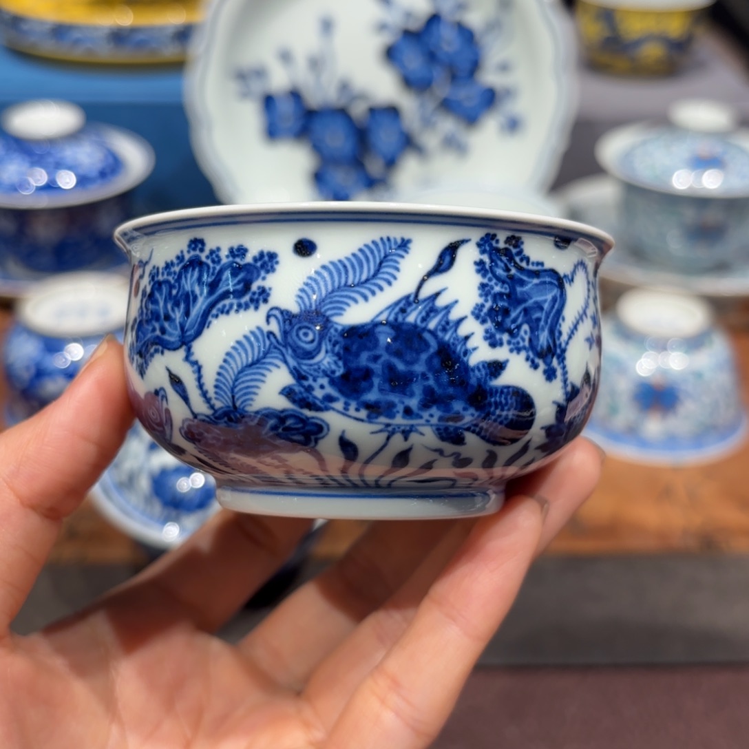 瓷片手工手绘陶瓷茶具