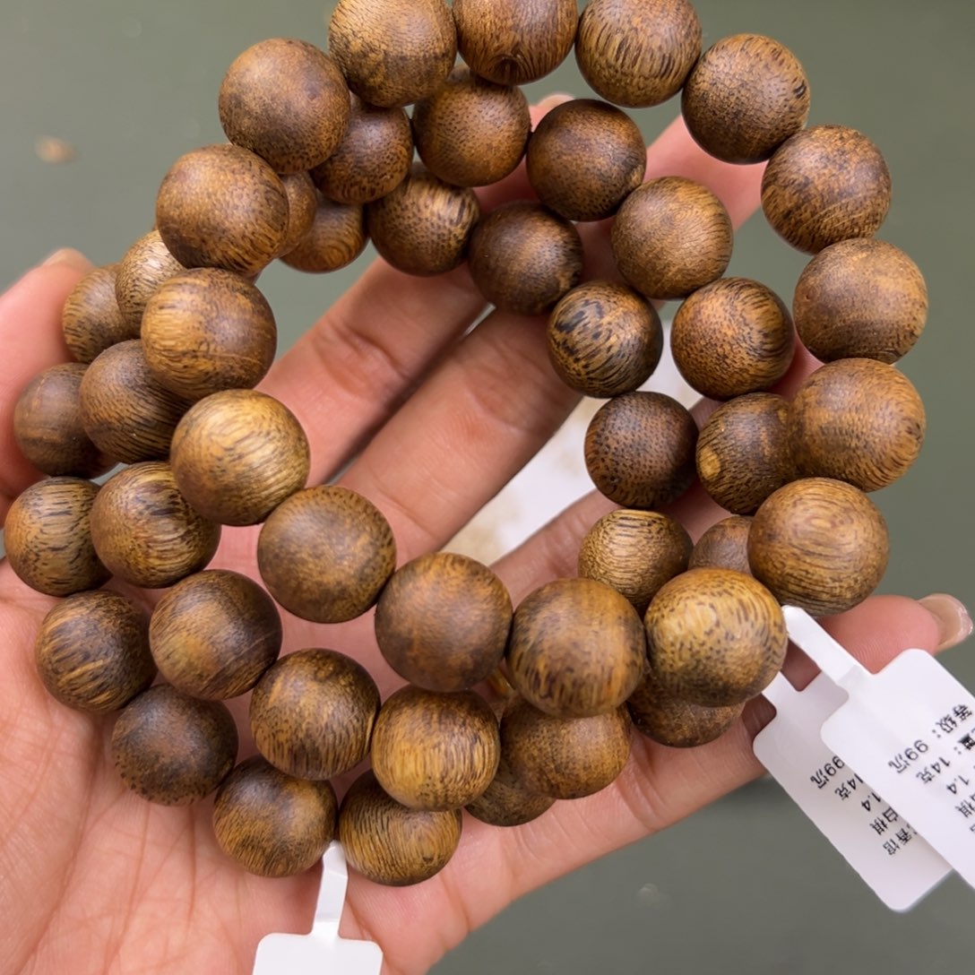 手串沉香海南老白棋卡1.4/14g单圈多样性发一