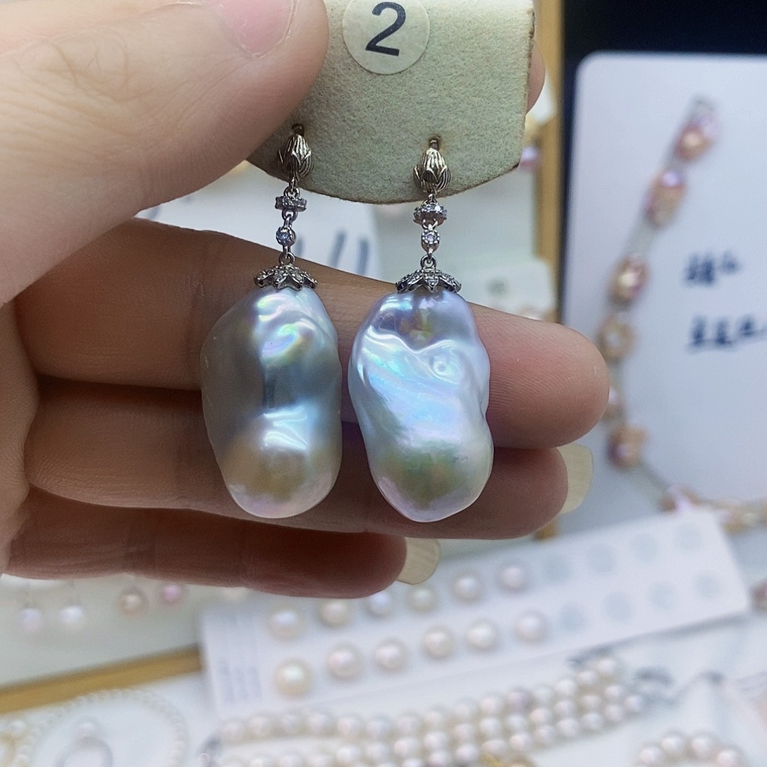 淡水珍珠耳饰未镶嵌小*