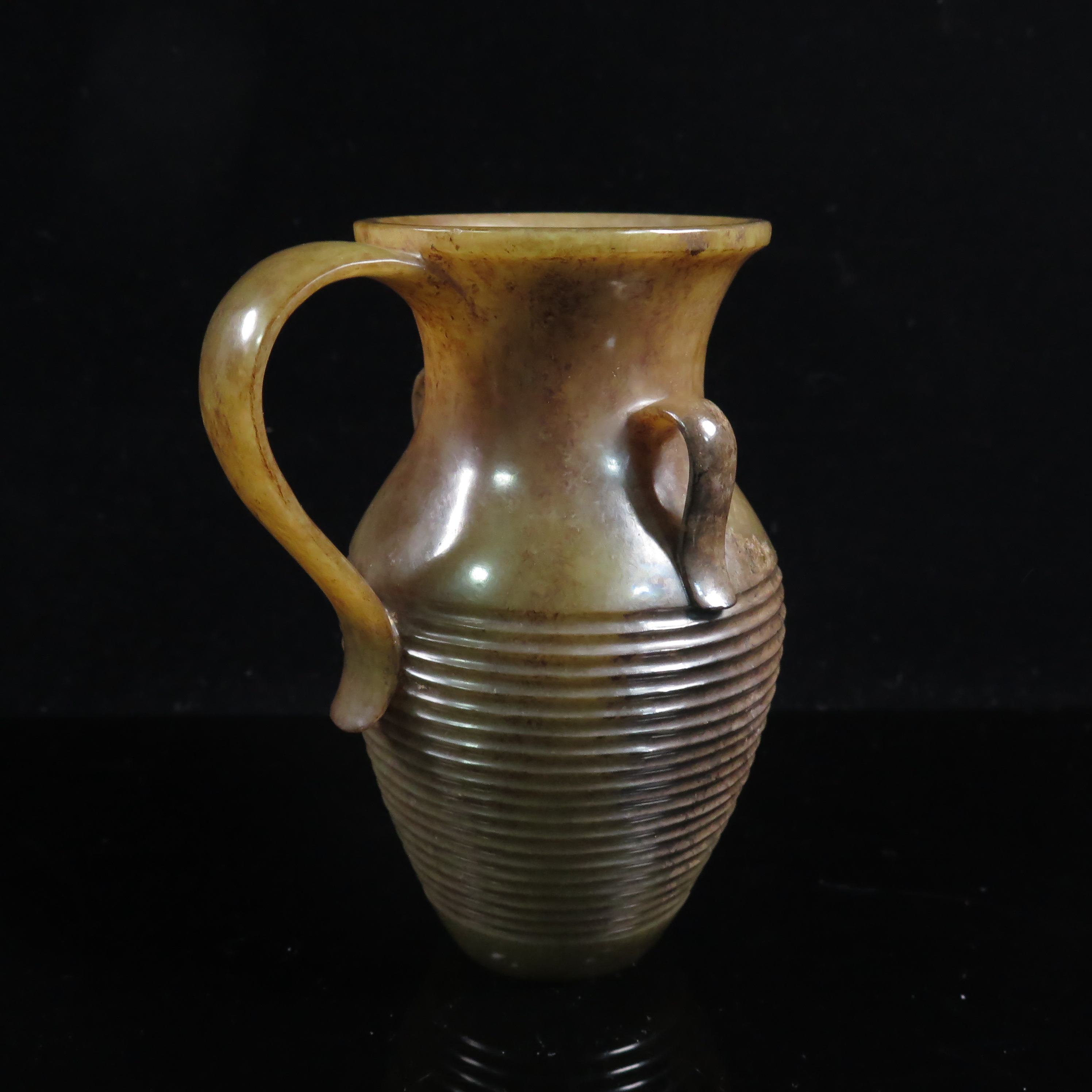 明代旋纹玉执壶/HY579933/和田玉/槐荫山房