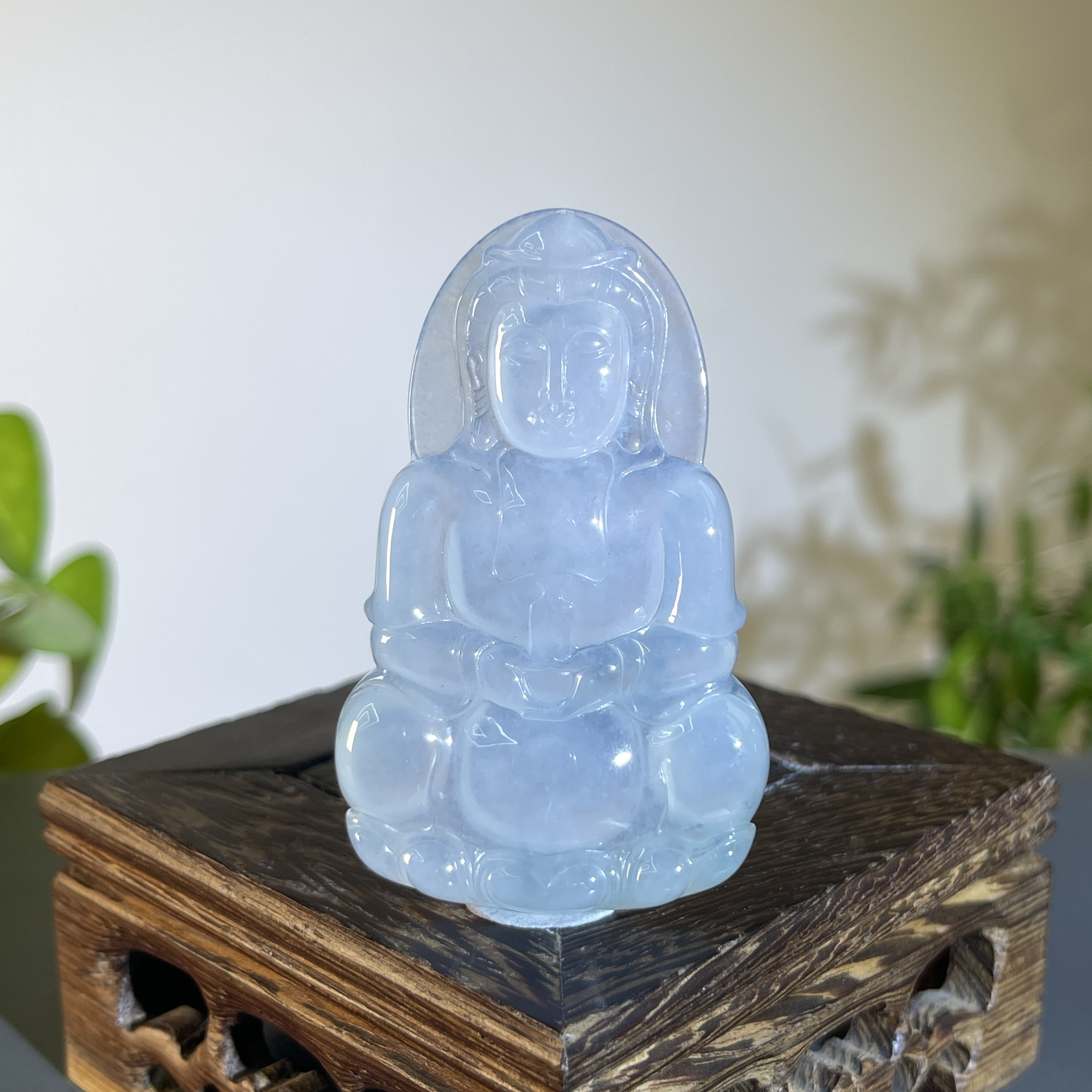 JTB05-181   天然缅甸A货翡翠   正装观音