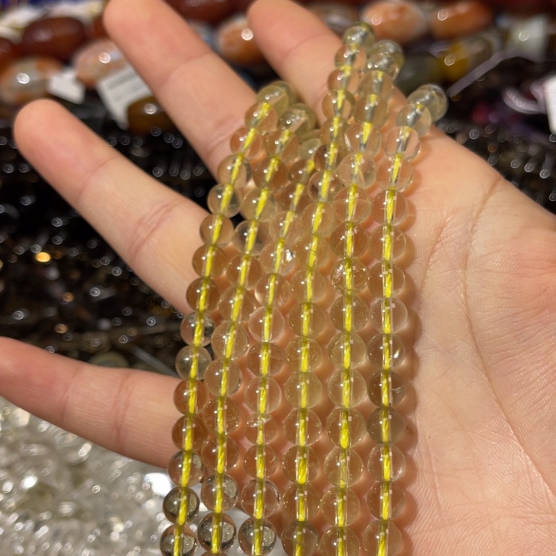 紫晶银S925镶嵌珠宝半成品净体柠檬晶卡7