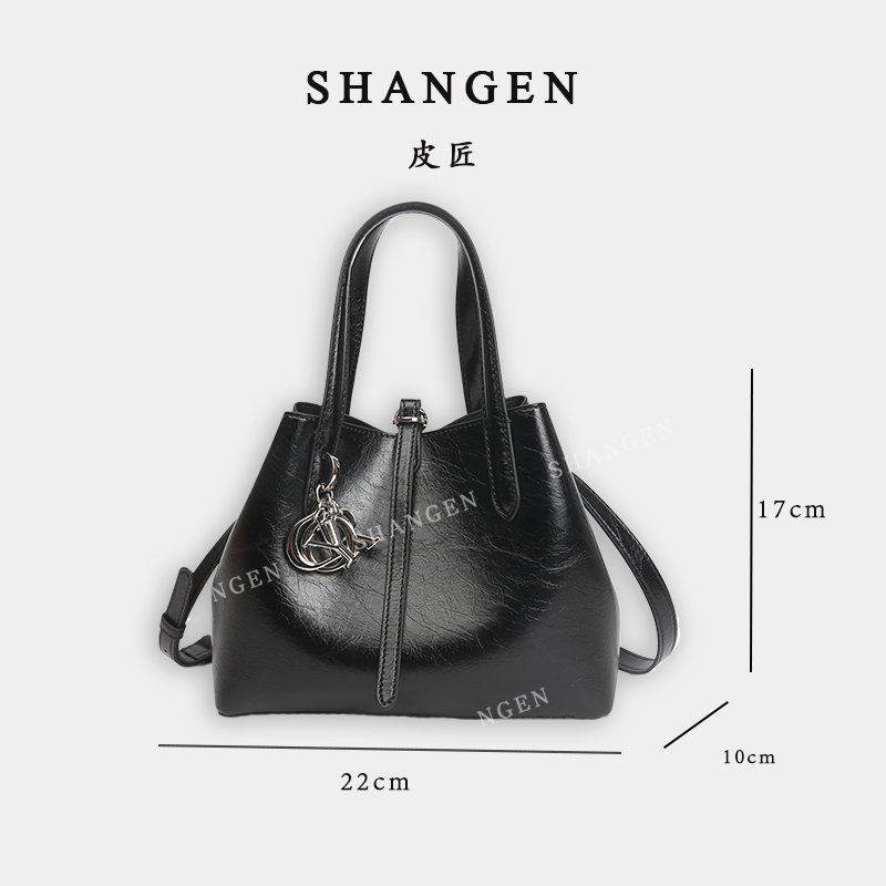 【尚恩CC】SKL-7278-黑色-轻奢时尚女士新款手提单肩斜挎包