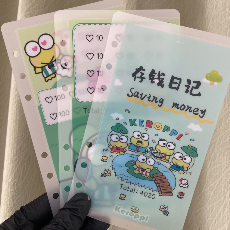 A70存钱袋小额打卡大眼青蛙王子系列趣味打卡零钱包A6尺寸