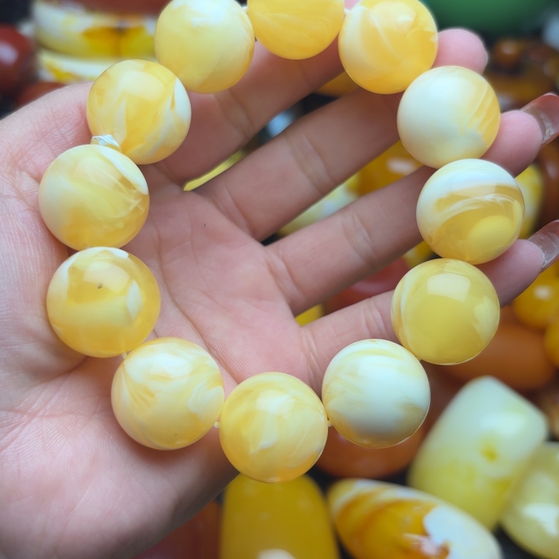 未镶嵌琥珀手链蜜蜡