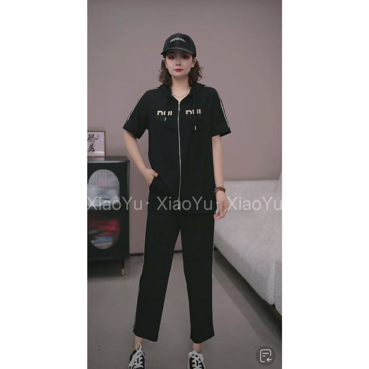 品牌【高端 连帽重工外套式短袖套装】MLQ 5662【NO退换】瑕疵品