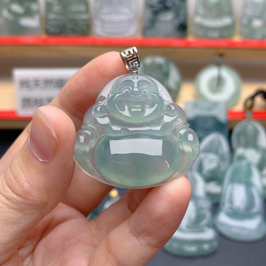 s***g翡翠未镶嵌颈饰佛公