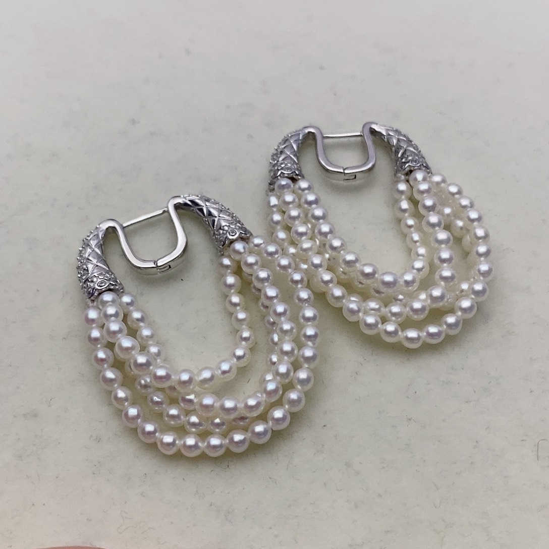【闪购商品】淡水珍珠耳饰银S925镶嵌23