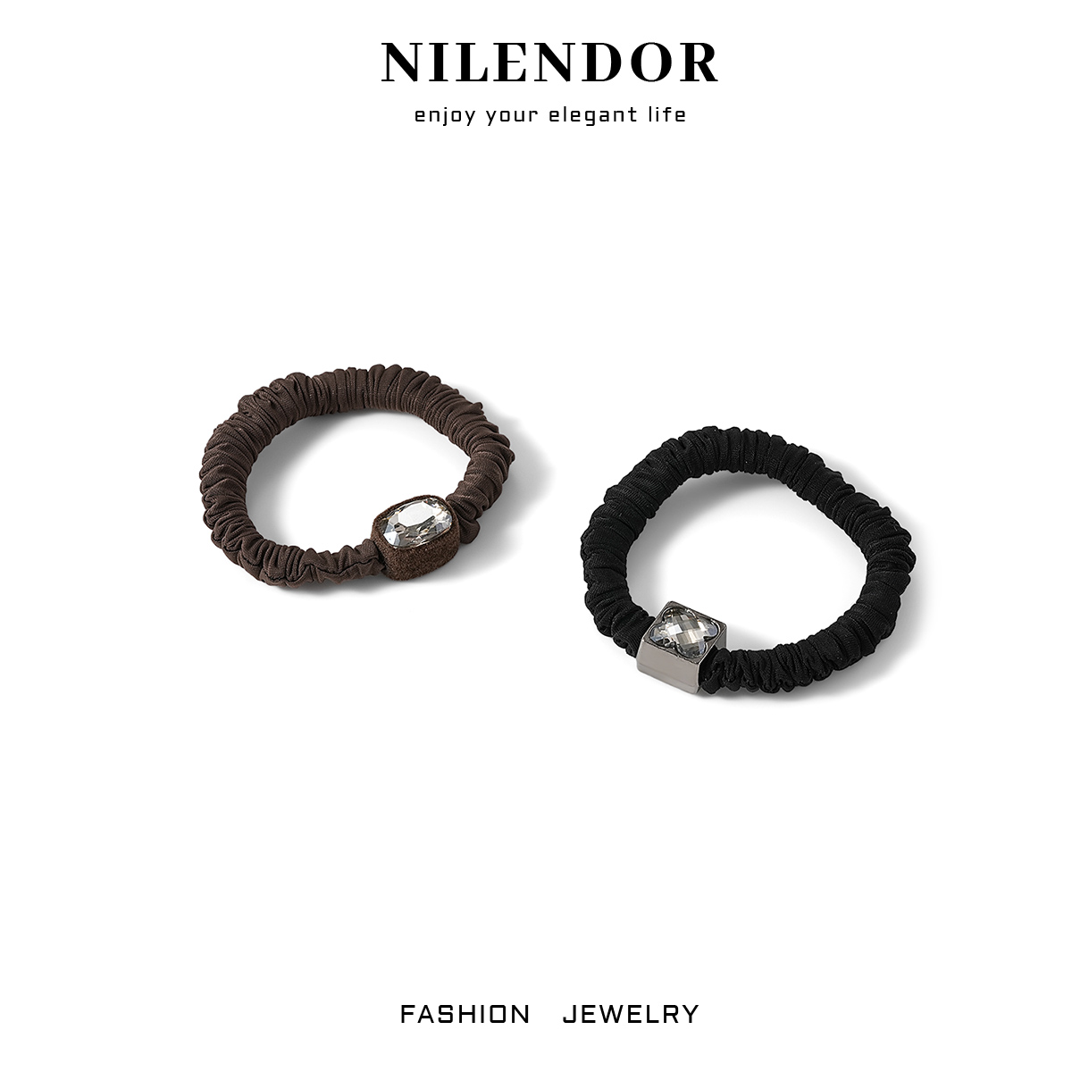 FS-29时尚气质百搭高弹力花朵简约小肠发饰复古头绳