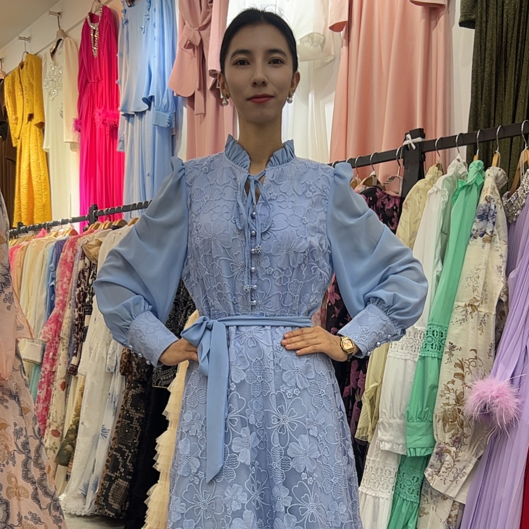 重磅桑蚕丝连衣裙轻奢优雅修身显瘦长袖女装