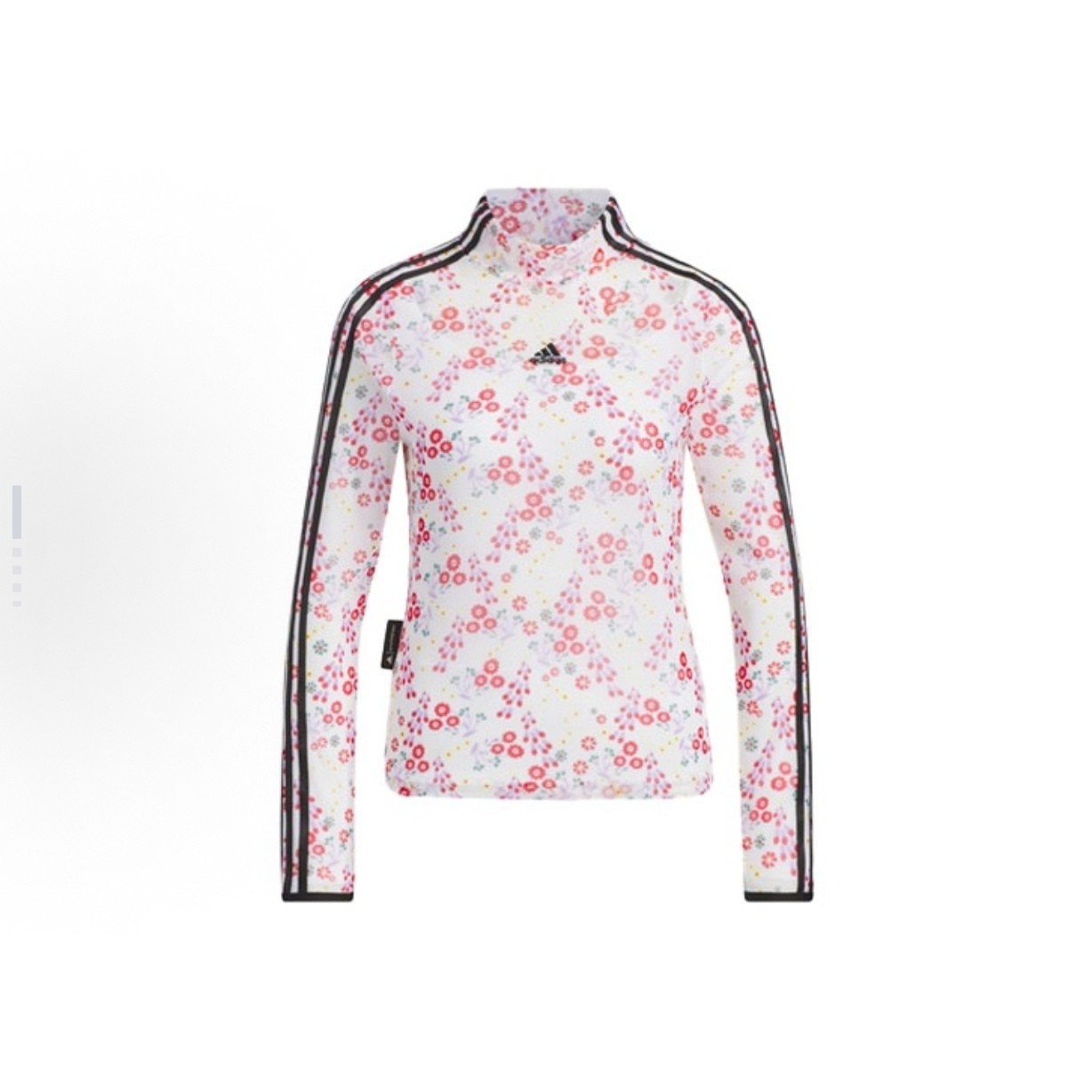 adidas  联名满印直筒运动休闲修身长袖 T恤 女款 白色IM8443