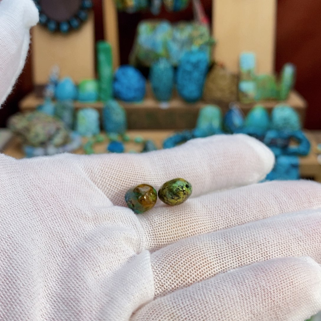 定制绿松石三彩随型