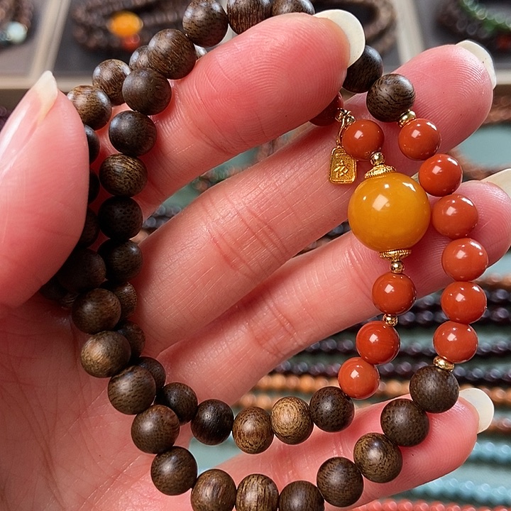 沉香手串0.6红土沉香手串
