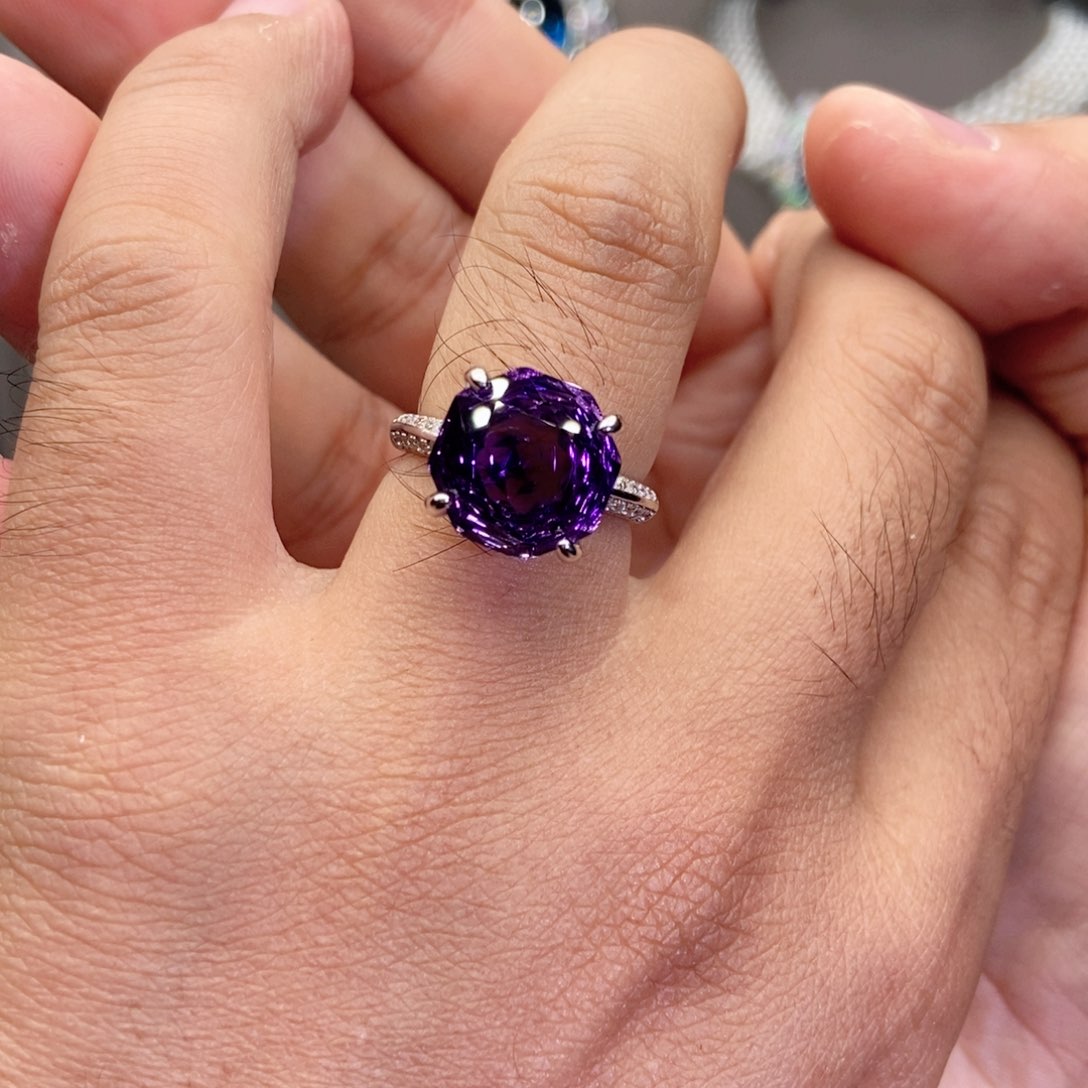 水晶戒指银S925镶嵌e**n